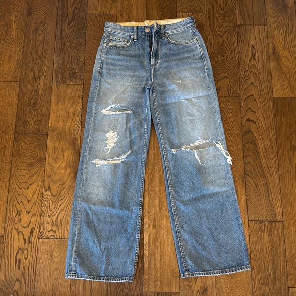 Rag & Bone Logan Mid Rise Wide Leg Jeans 25 NWOT - Picture 1 of 7